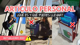 ¿Qué es el artículo personal para viajar en avión?