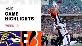 Ravens vs. Bengals Week 10 Highlights | NFL 2019