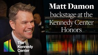Matt Damon backstage at the  45th Kennedy Center Honors