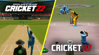 Cricket 22 Vs EA Cricket 2007 | Which Is The Best Cricket Game Of All Time