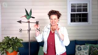 Marigold Metal Bird Weathervane Garden Stake on QVC