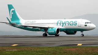 flynas/ കാലിക്കറ്റ് എയർപോർട്ടിൽ നിന്നും പറന്നുയരുന്ന ദൃശ്യം  takeoff from Calicut airport