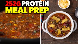 High Protein Slow Cooker Taco Soup | Easy Meal Prep Recipe!