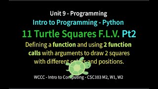 11 Turtle Squares (Function, Variables, Loop) Pt2