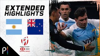 Argentina v. New Zealand | 2024 HSBC WORLD RUGBY SEVENS HIGHLIGHTS | 2/25/24 | NBC Sports