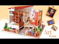 DIY Miniature Dollhouse Kit | Vintage Art Room |  Miniature with Jenny