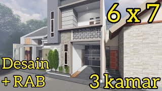 Desain rumah minimalis murah &lengkap 6x7 meter 2 lantai ( GAMBAR, VIDEO, RAB ) PART 2