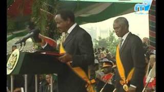 H.E. Kalonzo Musyoka swears Oath of Allegiance  at Uhuru Park, Nairobi.