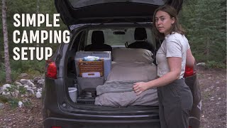 How I camp in my tiny SUV 🏕️ | Car Camping Setup in a Mazda CX-5