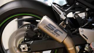 SC-Project CR-T muffler for Kawasaki Z900 (Street-legal / Homologation EURO4)