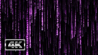 Purple Matrix Code Rain 3D - 1 Hour Matrix Theme TV Screensaver and 4K Live Wallpaper