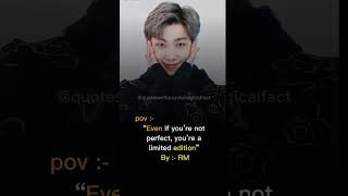 Bts thought by RM || motivation quotes by BTS #shorts #btsarmy #bts #qwps