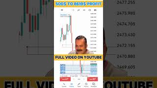 Turning $500 to $ 8619 Day Forex trading market | how to grow a small forex account #shorts #trading