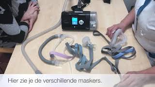 Een masker aansluiten aan het CPAP-apparaat