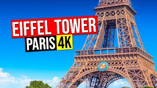 EIFFEL TOWER, Paris France 4K (Tour Eiffel, Trocadero square, Eiffel Tower light show at night)