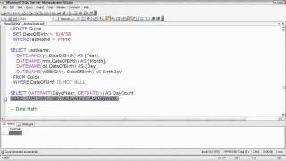 Sql Server Working with Dates & Times