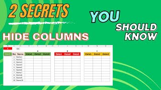 របៀបលាក់ជួរឈរ​ | Secret Ways To Hide Columns In Excel Using VBA (Free Template)