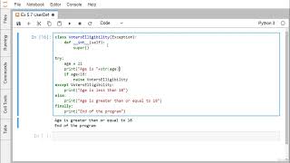 Learn Python From Beginner To Advanced Level : 28 Tutorial 28 Python User Defined Exception