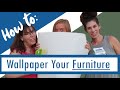 DIY Paintable Wallpaper for Furniture Tutorial // Grandmother, Mother & Daughter DIY Furniture Flip