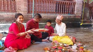 Mahadevsthan Mandir ma puja lagaudae || Baini Jwai le ।। महादेव मन्दिर ।। #mahadev