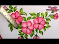 Easy painting design| flower ko easily kaise paint kare #fabricpainting