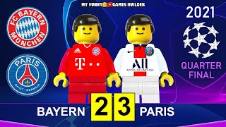 Bayern vs PSG 2-3 • Champions League 2021 • All Goals Highlights Bayern Paris Lego Football