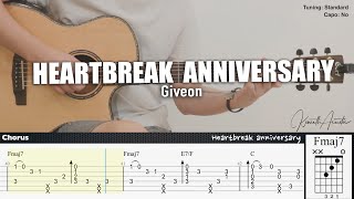 HEARTBREAK ANNIVERSARY - Giveon | Fingerstyle Guitar | TAB + Chords + Lyrics