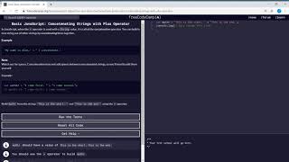 Basic JavaScript (26/111) | Concatenating Strings with Plus Operator