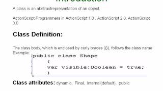 Classes in ActionScript
