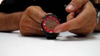 Suunto t3c t4c סרטון המדגים כיצד לכוון את השעה בשעוןן
