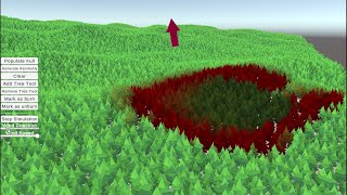 Unity GPU Instancing and Fire Spreading on Trees