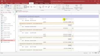 Microsoft Access 2016 Tutorial Report on multiple table and formatting