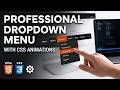 Dropdown Menu Tutorial Using HTML and CSS | Create Modern Navigation Menu Step by Step