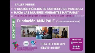 FUNCIÓN PÚBLICA EN CONTEXTO DE VIOLENCIA HACIA LAS MUJERES MIGRANTES HAITIANAS