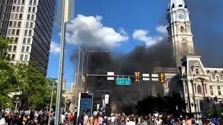 BREAKING: Philadelphia city hall is on fire! PROTEST