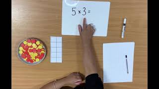 Year 1 and 2 - Multiplication by using arrays - Counters, ten frames and counters