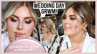 Wedding Makeup GRWM 👰🏼 get ready with me on my ACTUAL wedding day 💍💒