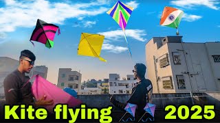 Kite flying and cutting kites in easy way 2025 | kite cutting with kinch and deal 2025 #kiteflying