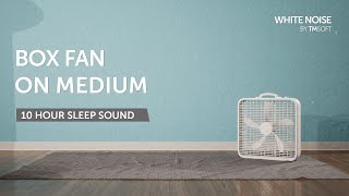 Box Fan on Medium Sleep Sound - 10 Hours - Black Screen