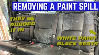 DISASTER DETAIL! Removing The MASSIVE Interior Paint Spill From My $3,500 Chevy Silverado