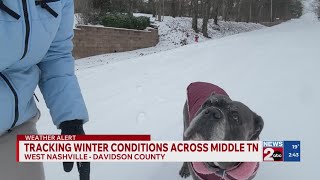 Tracking winter weather conditions in West Nashville