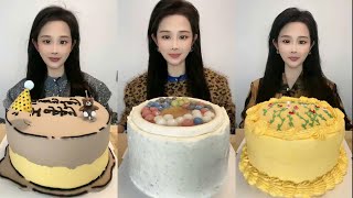 Asmr 🍰 Cream Cake Coffee Milk 🍰 Cake Custard 🍰  Rice Noodles Thousand Layer