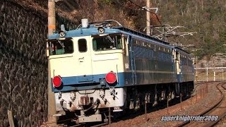 JR西日本 EF65 1128号機+EF65 1135号機(ムド) 配9302 広島→岡山 2013.12