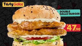 Double the Tasty(ness) with our Double Gallo® Burger @ R47.90