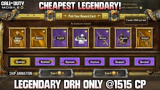 Pick Your Reward Card gave me Legendary DRH Purebred only at 1515 CP