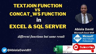 TEXTJOIN VS CONCAT_WS Functions in Excel & SQL Server