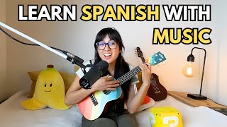 Learn Spanish with music - Easy Spanish for Beginners (COMPREHENSIBLE INPUT)