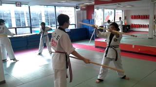 Hapkido long staff techniques