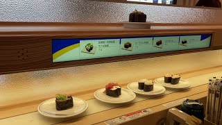 Gunkan Rolls at Conveyor Belt Sushi HAMA in Japan