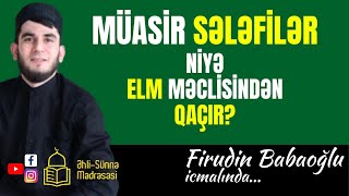 Müasir Sələfilər Niyə Elm Məclisindən Qaçır?! | Firudin Babaoğlu Kürdəmirli